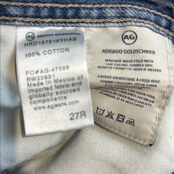 AG Adriano Goldschmied the Ex boyfriend Slim Leg Light Blue Straight Jeans - Picture 8 of 8